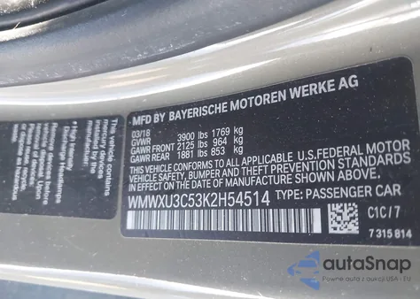 2019 Mini Hardtop Cooper S из США, поврежденный, VIN WMWXU3C53K2H54514